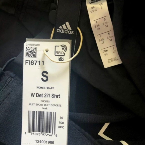 Adidas Women's Detachable 2in1 Training Shorts Size Small NWT - Picture 3 of 8